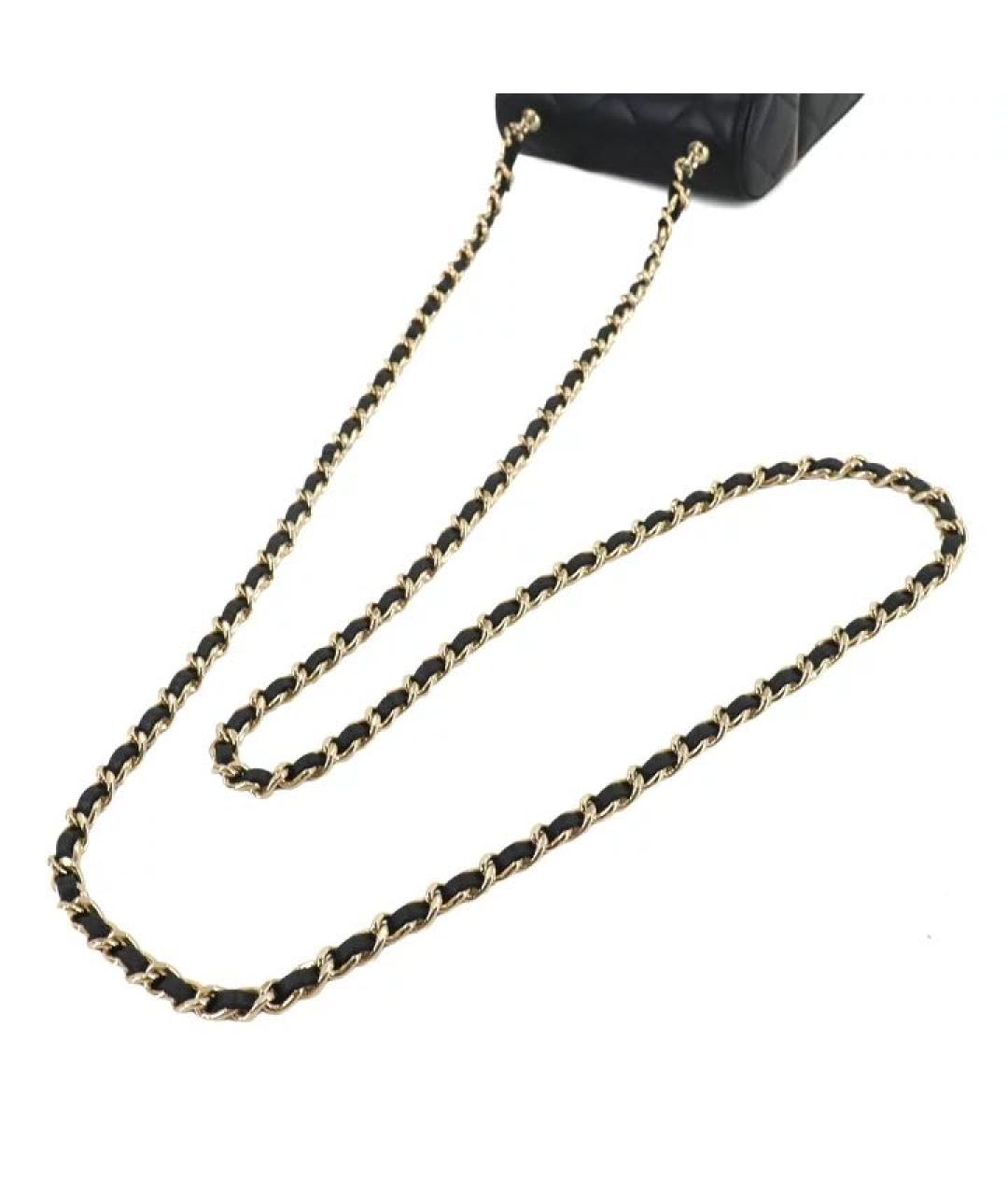 CHANEL Черная кожаная сумка через плечо, фото 5