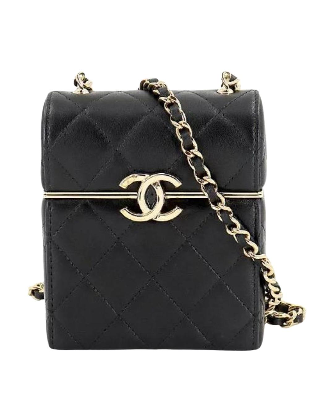 CHANEL Черная кожаная сумка через плечо, фото 1