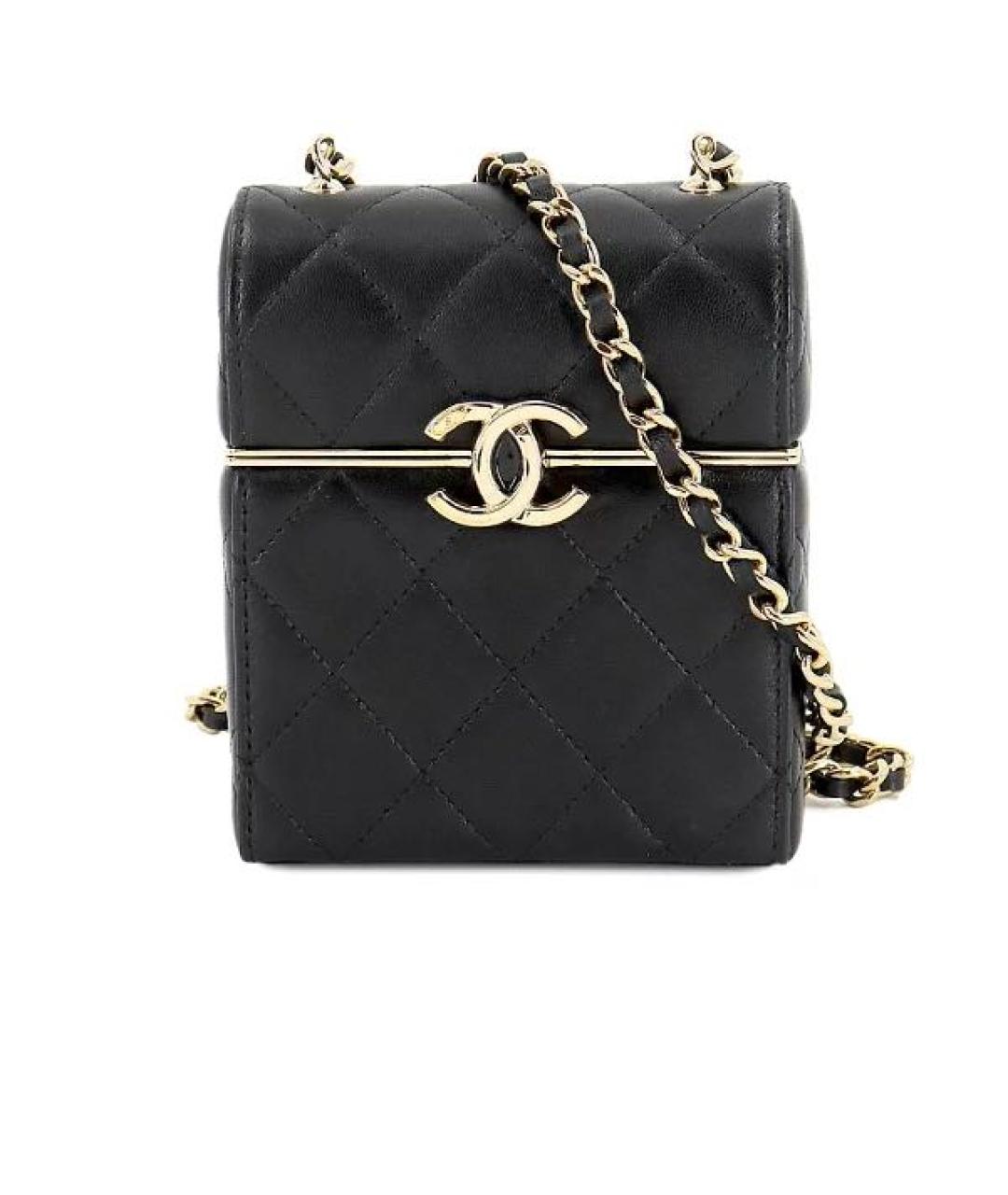 CHANEL Черная кожаная сумка через плечо, фото 7