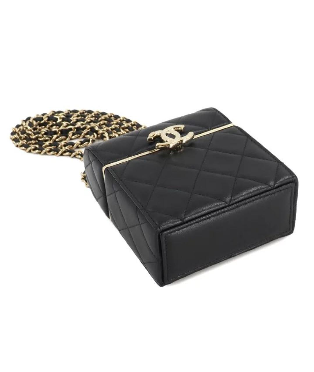 CHANEL Черная кожаная сумка через плечо, фото 4