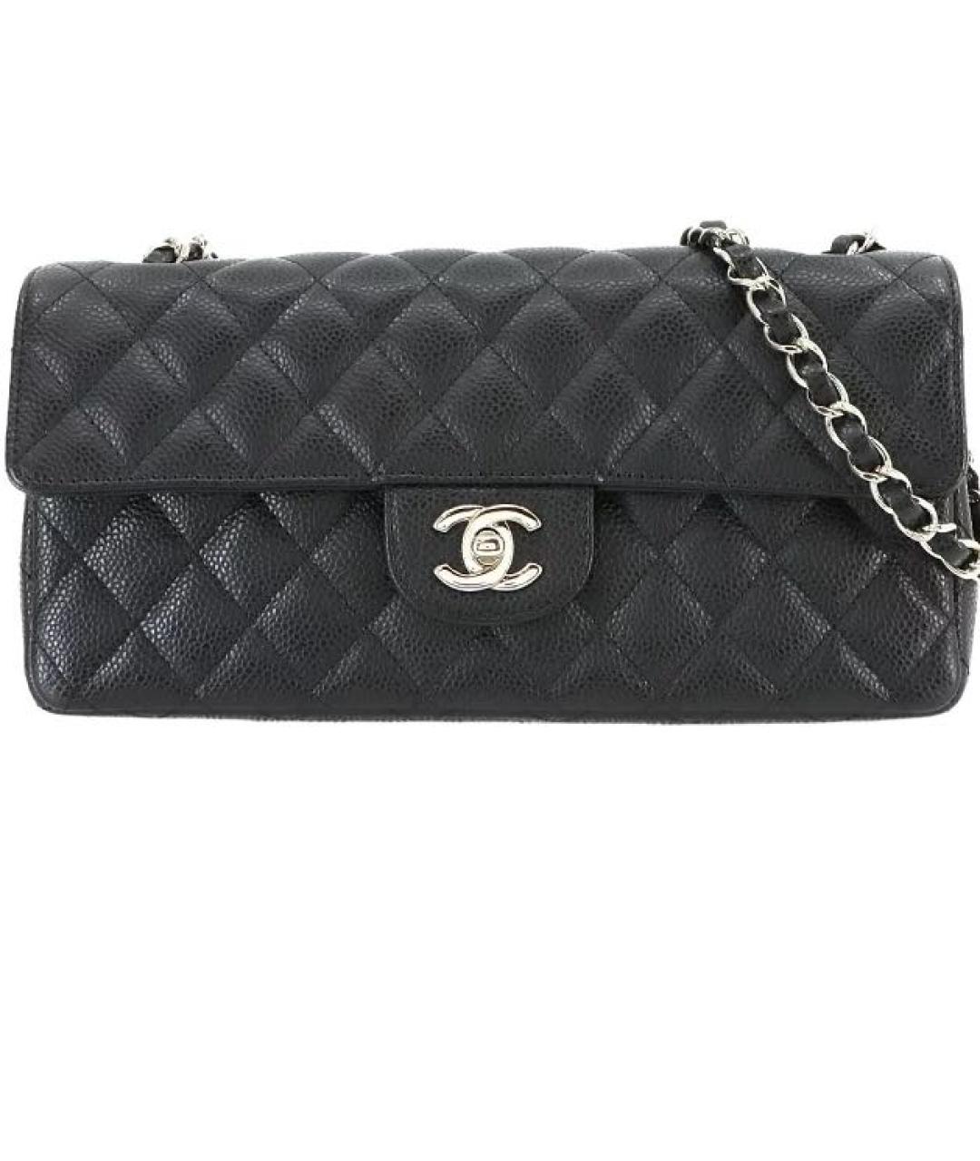 CHANEL Черная кожаная сумка через плечо, фото 8