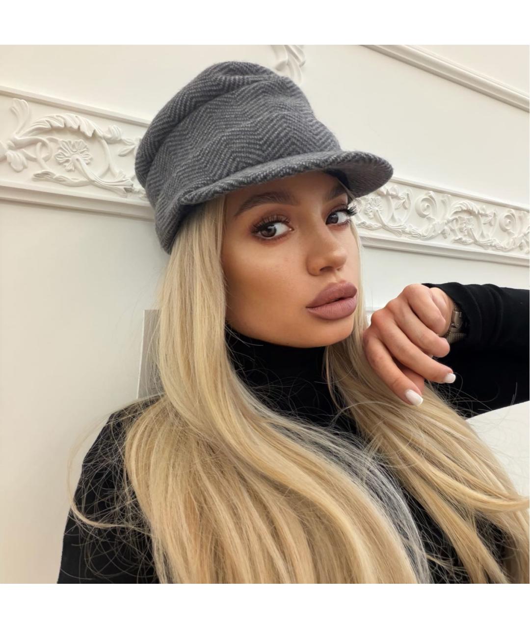 CHRISTIAN DIOR Серая шерстяная кепка, фото 8