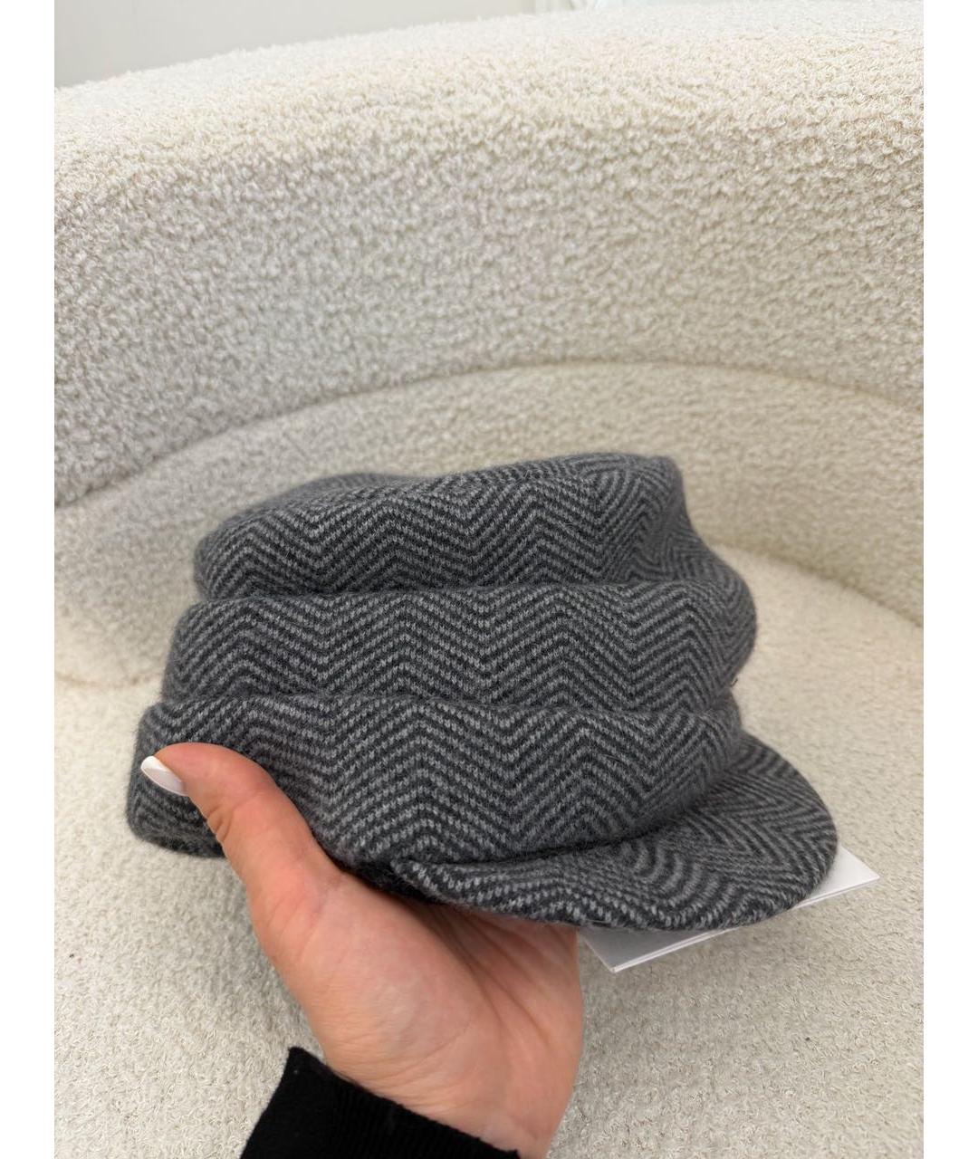 CHRISTIAN DIOR Серая шерстяная кепка, фото 7