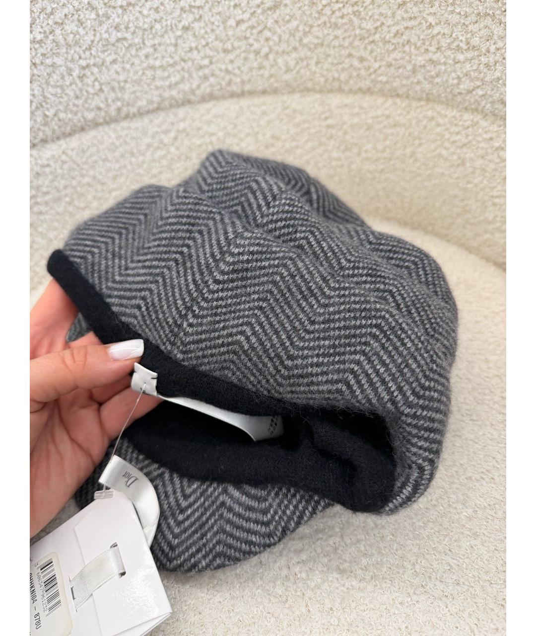CHRISTIAN DIOR Серая шерстяная кепка, фото 6