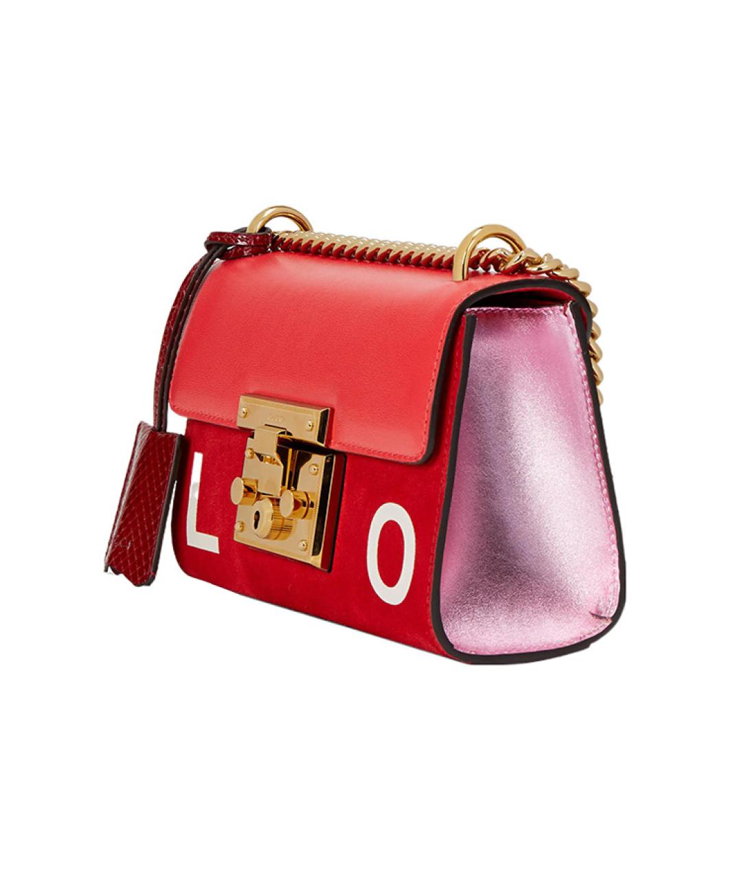 GUCCI Красная кожаная сумка через плечо, фото 2