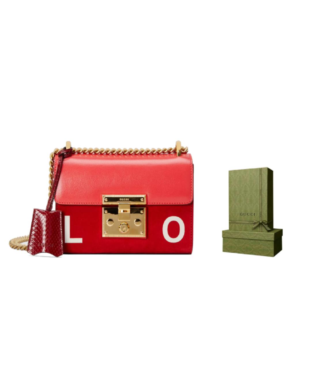 GUCCI Красная кожаная сумка через плечо, фото 8