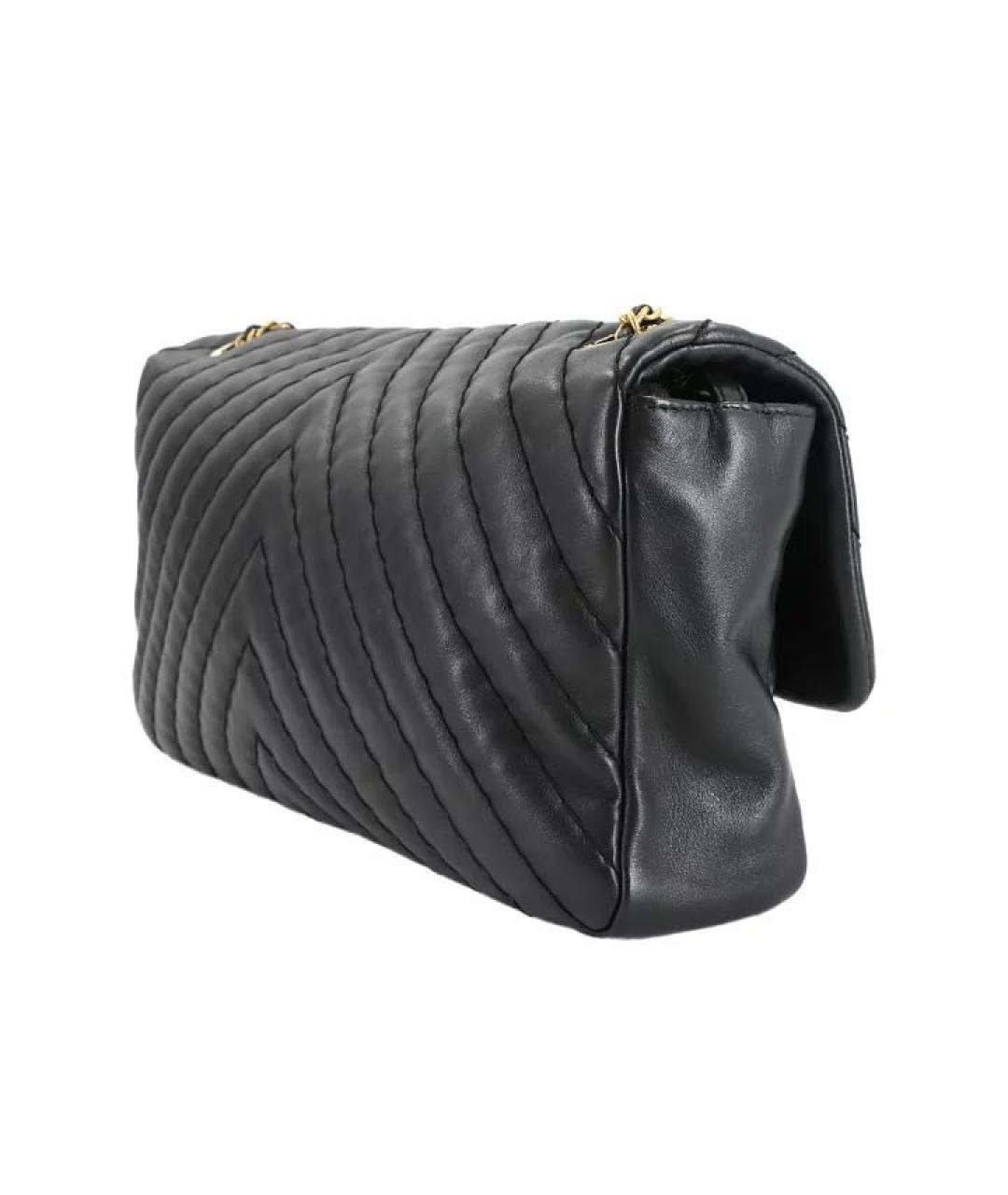 CHANEL Черная кожаная сумка с короткими ручками, фото 3