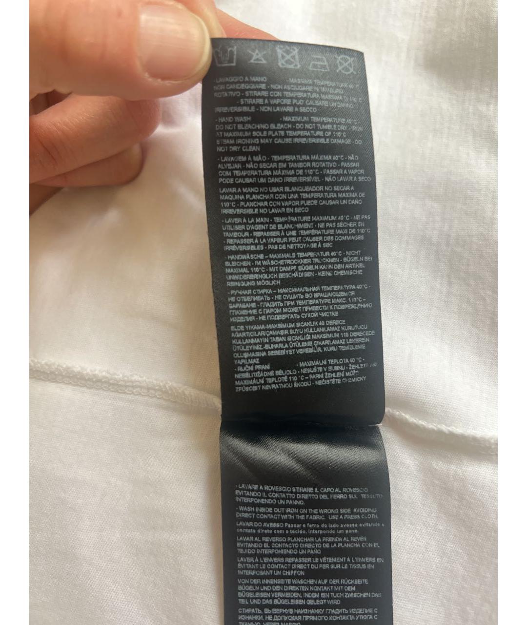 GIORGIO ARMANI Белая хлопковая футболка, фото 6