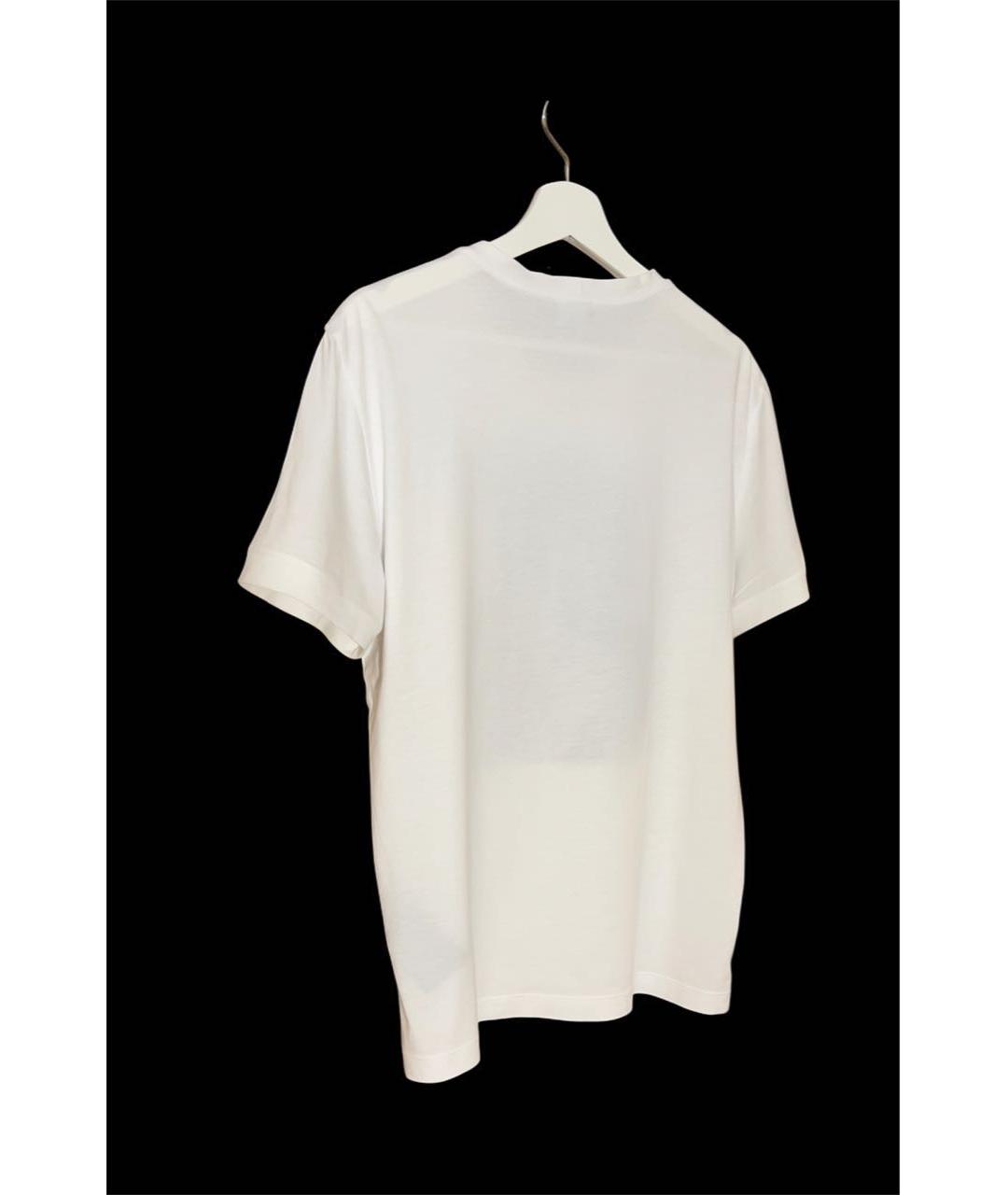 GIORGIO ARMANI Белая хлопковая футболка, фото 2
