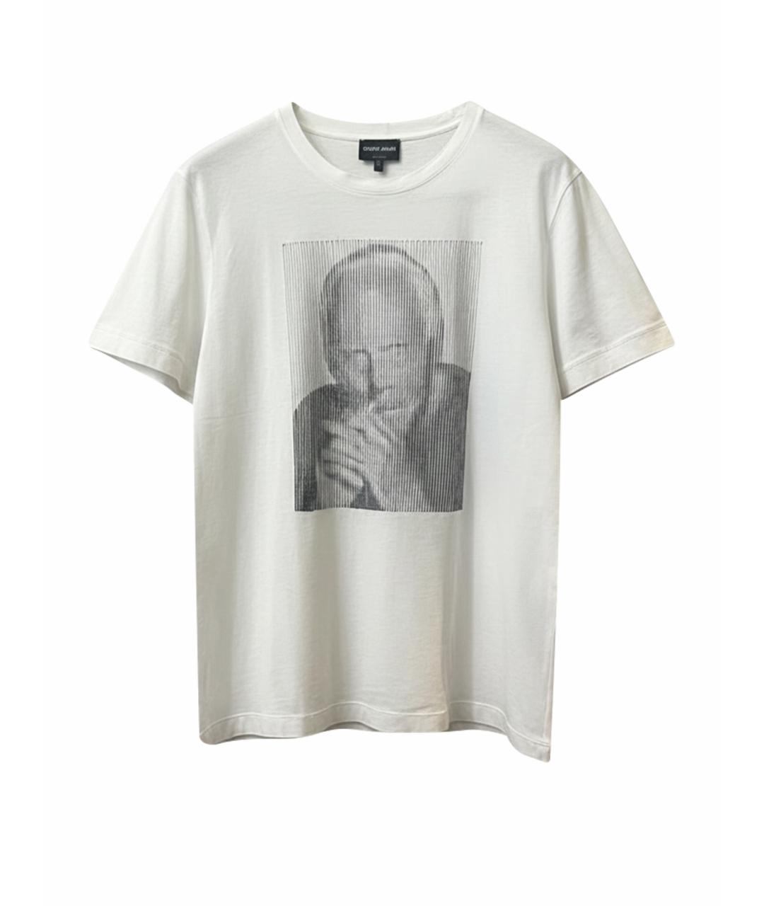 GIORGIO ARMANI Белая хлопковая футболка, фото 1