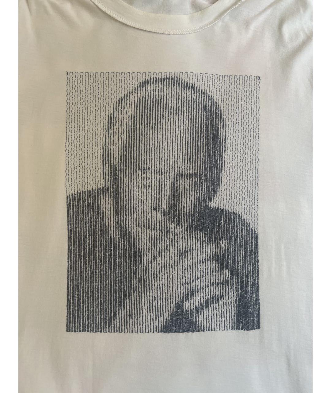 GIORGIO ARMANI Белая хлопковая футболка, фото 4