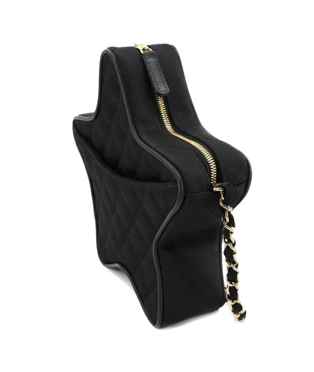 CHANEL Черная кожаная сумка через плечо, фото 3