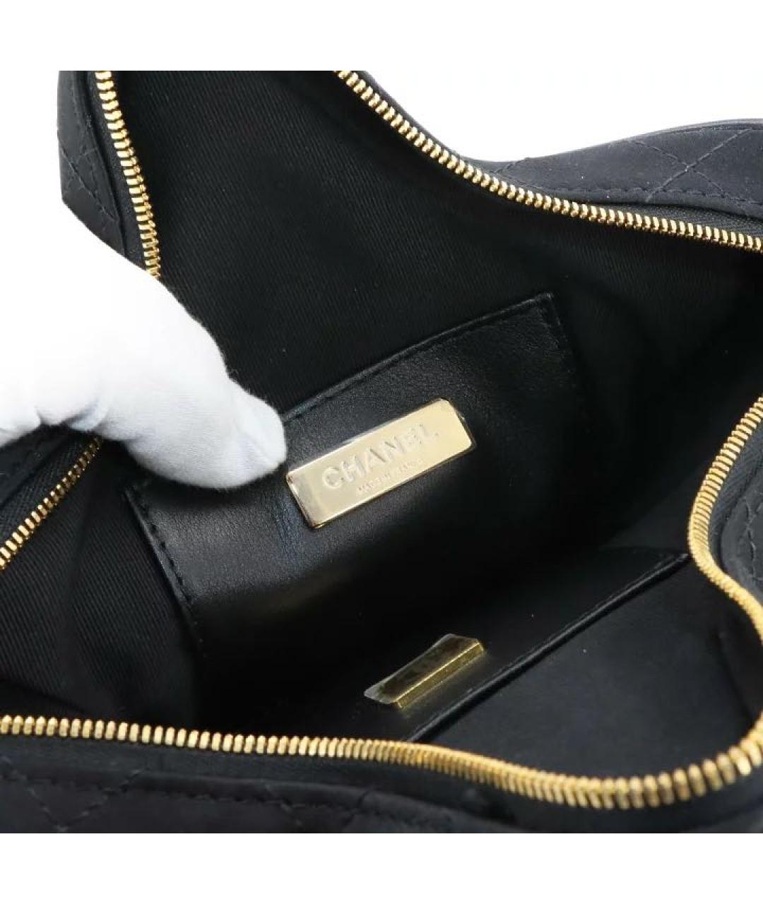 CHANEL Черная кожаная сумка через плечо, фото 7