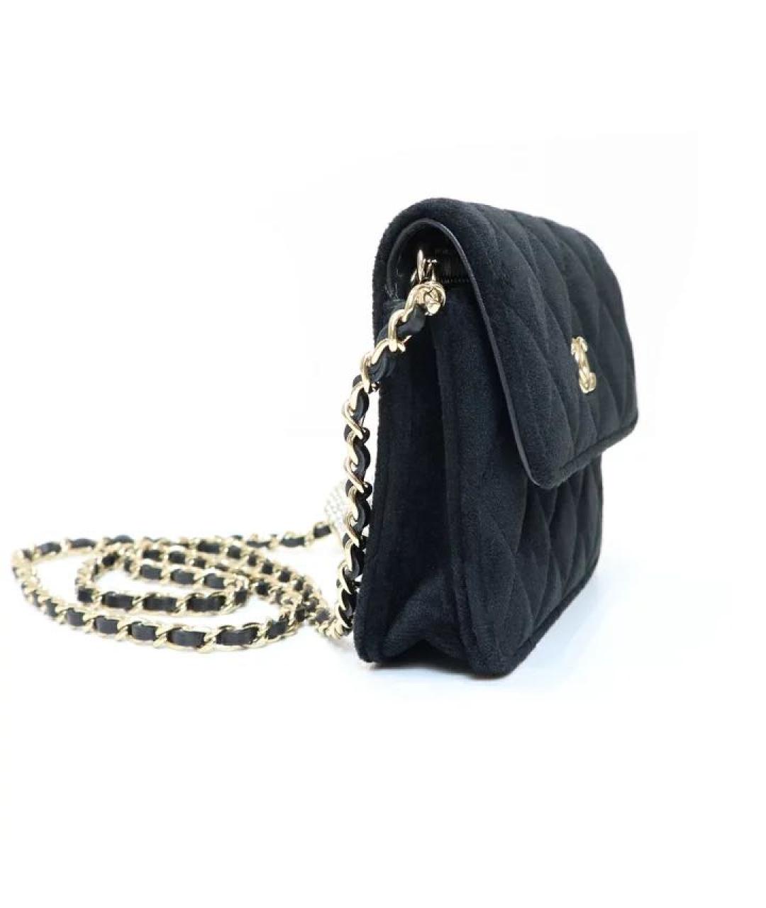 CHANEL Черная кожаная сумка через плечо, фото 4