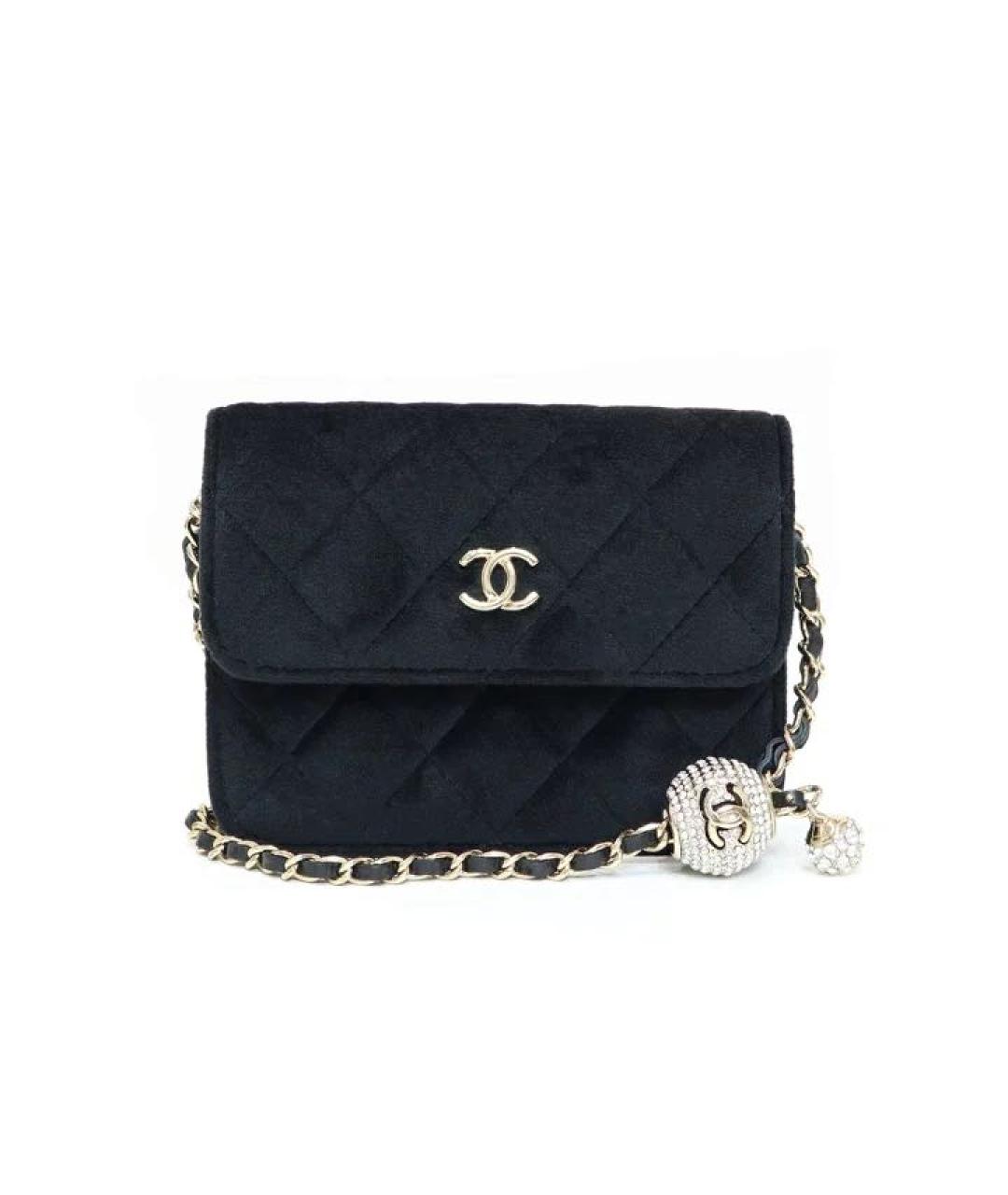 CHANEL Черная кожаная сумка через плечо, фото 8