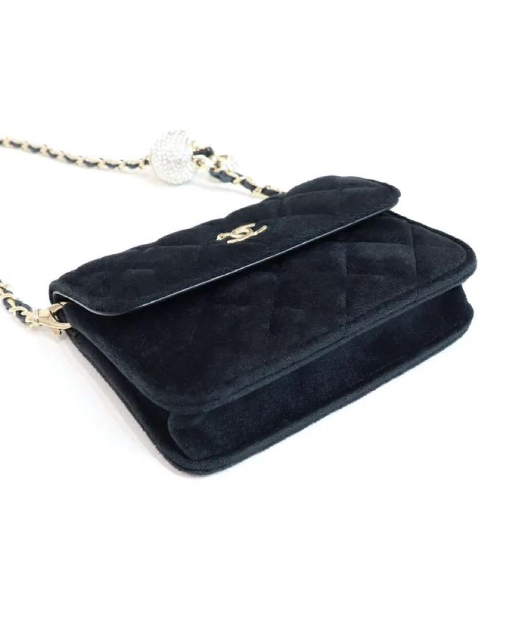 CHANEL Черная кожаная сумка через плечо, фото 7