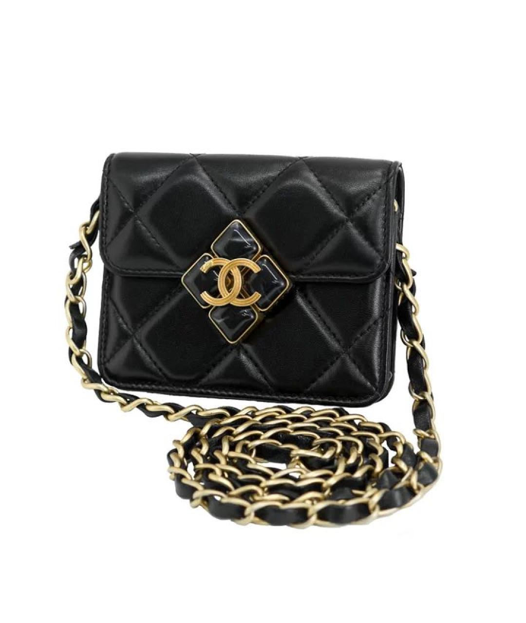 CHANEL Черная кожаная сумка через плечо, фото 2