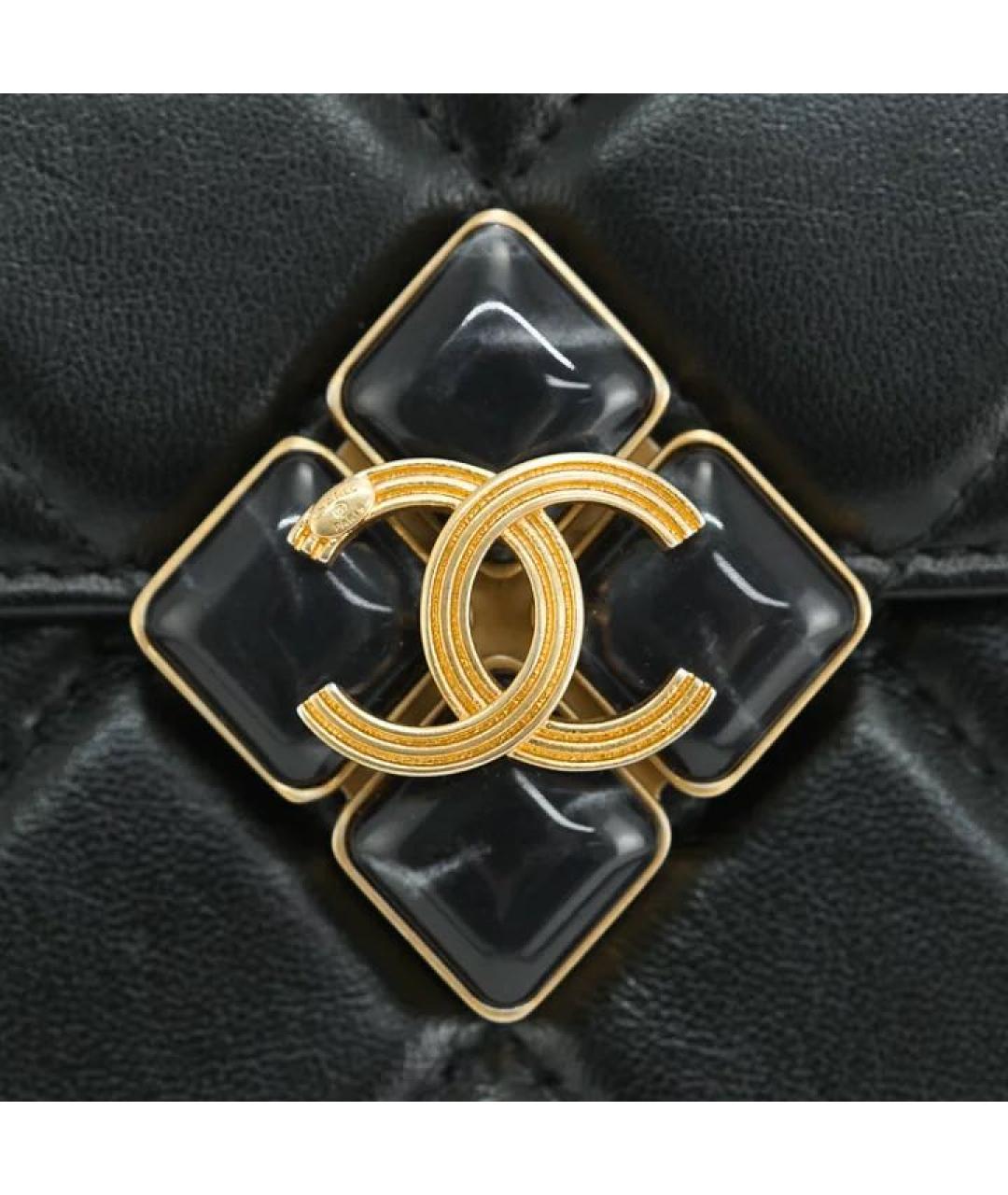 CHANEL Черная кожаная сумка через плечо, фото 4