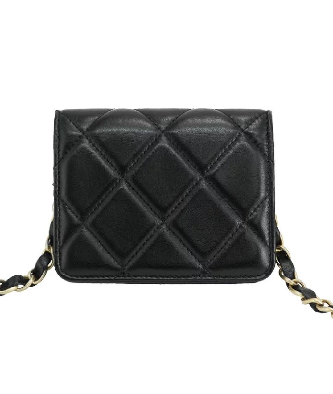 CHANEL Черная кожаная сумка через плечо, фото 3