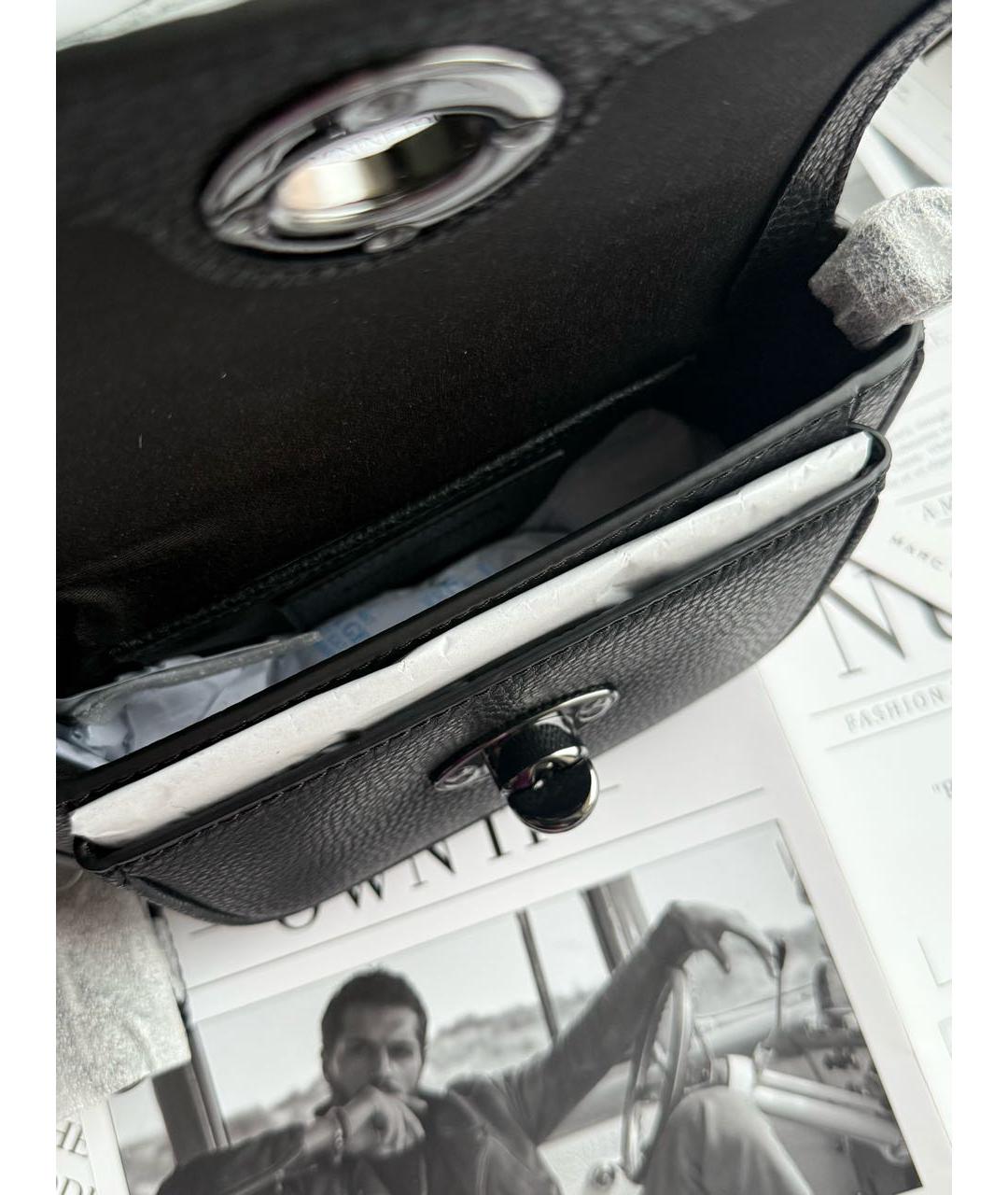 MARC JACOBS Черная кожаная сумка через плечо, фото 4