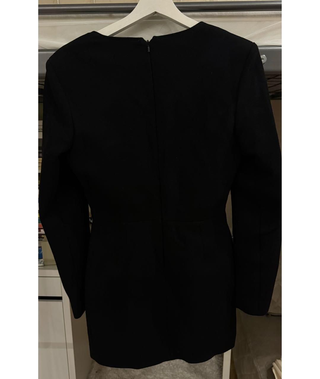 DAVID KOMA Черное шерстяное платье, фото 2