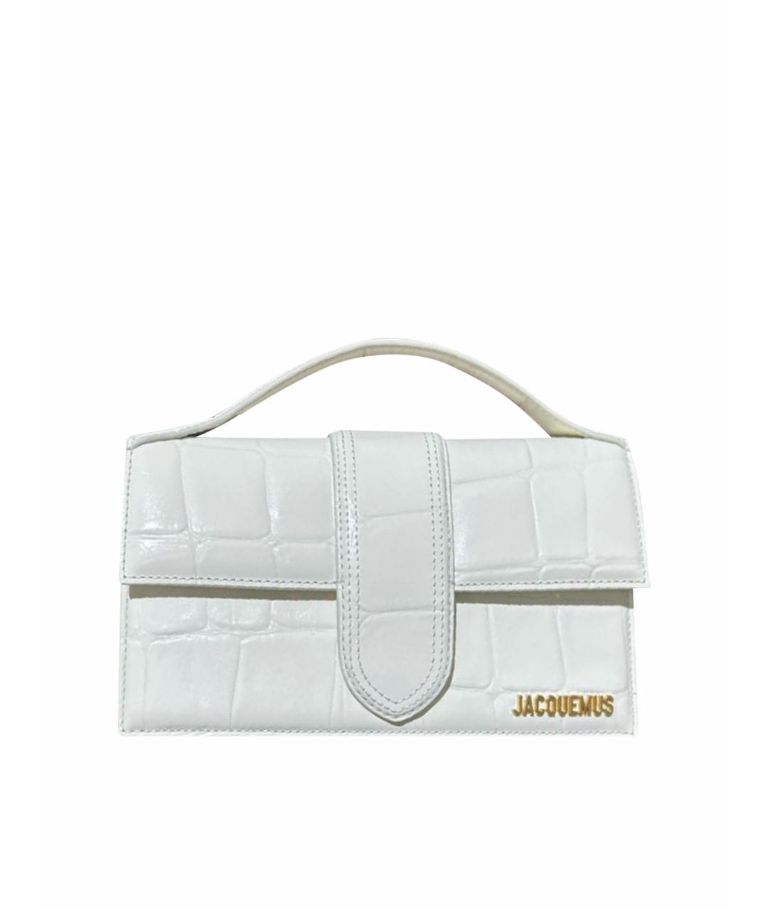 JACQUEMUS Белая кожаная сумка через плечо, фото 1
