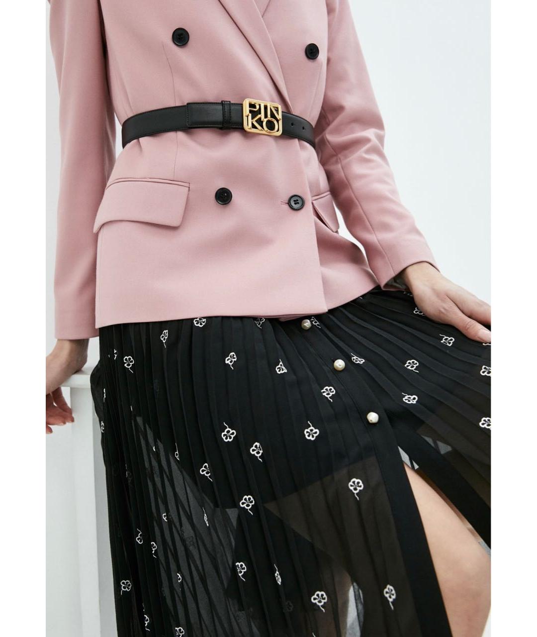 PINKO Черный кожаный ремень, фото 3