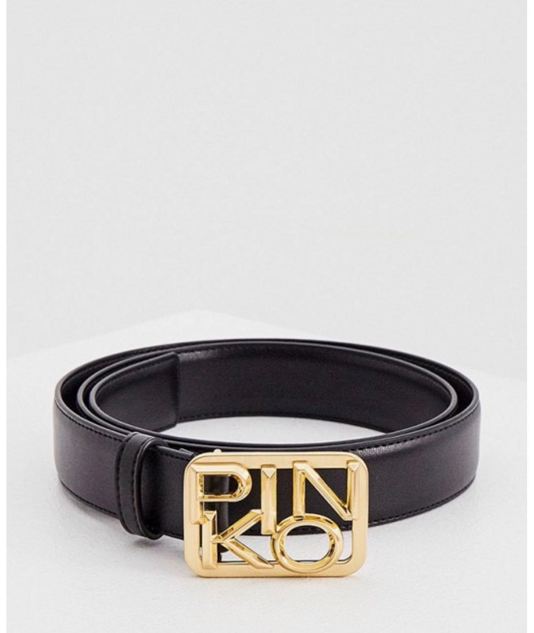 PINKO Черный кожаный ремень, фото 6