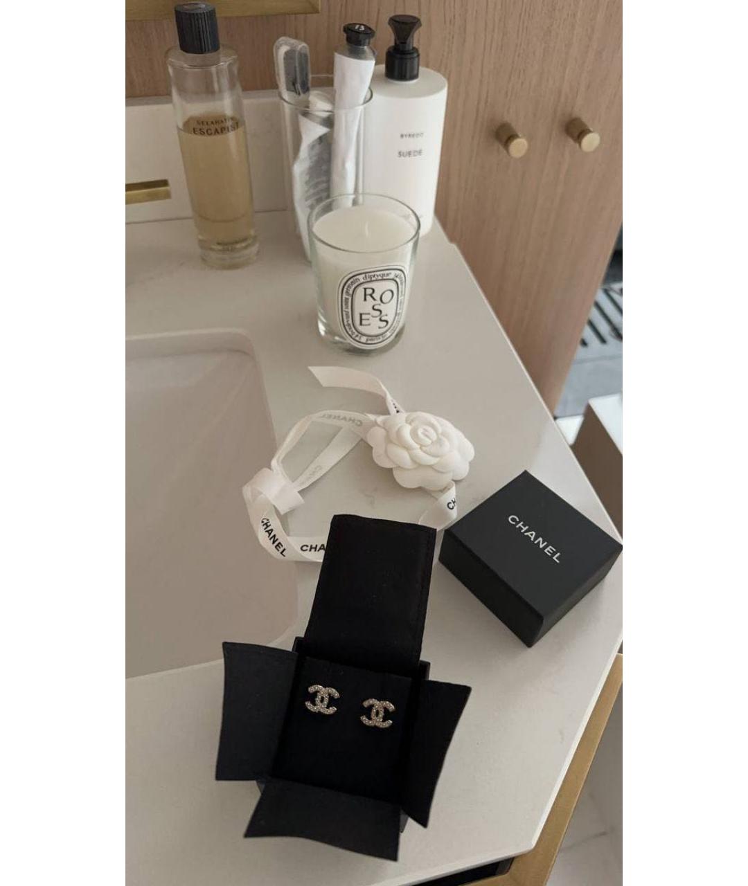 CHANEL Золотые латунные серьги, фото 4