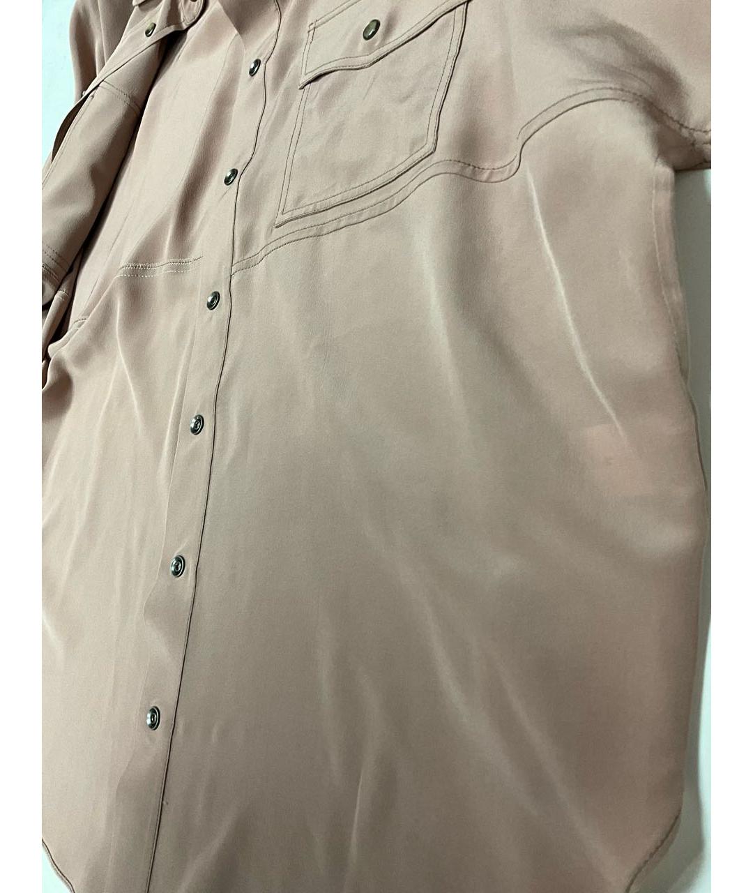 BRUNELLO CUCINELLI Розовая шелковая рубашка, фото 5