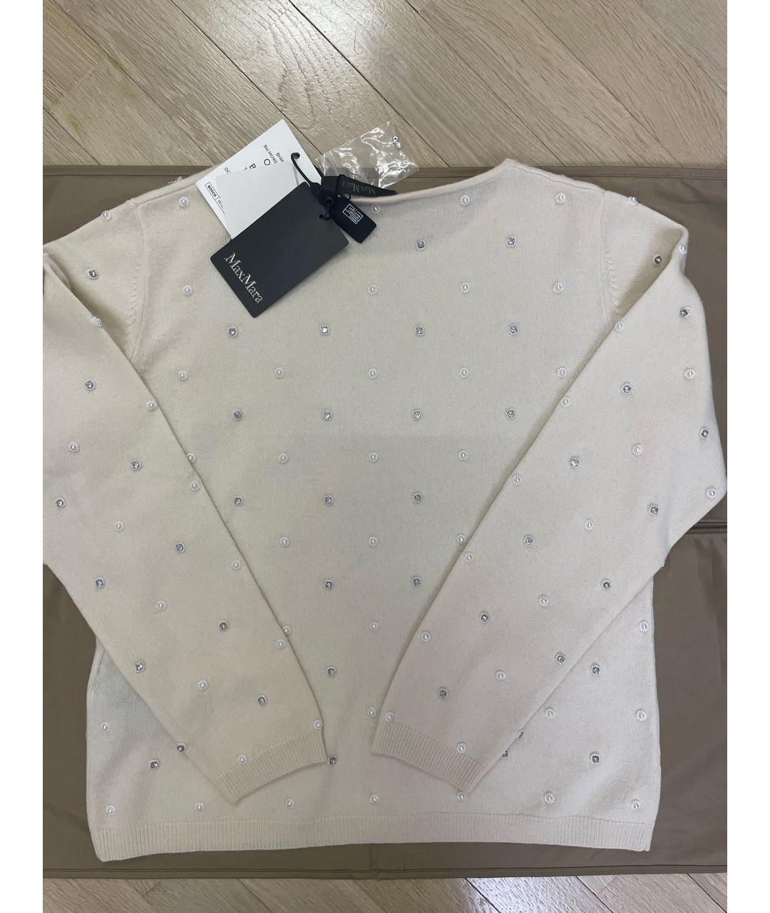 MAX MARA Бежевый кашемировый джемпер / свитер, фото 2