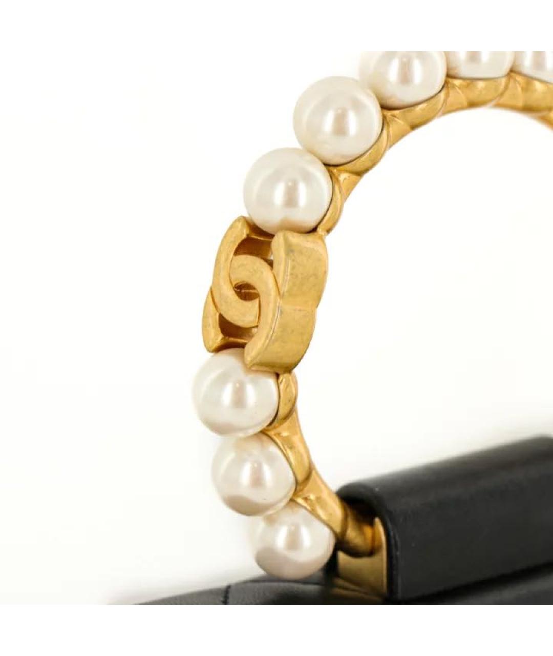 CHANEL Черная кожаная сумка через плечо, фото 5