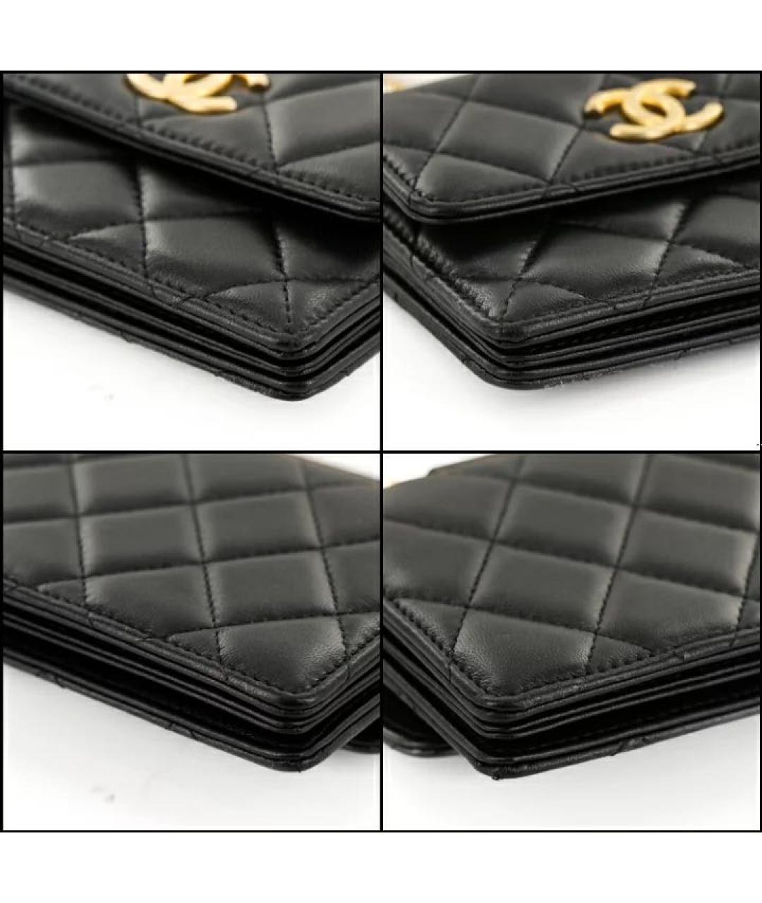 CHANEL Черная кожаная сумка через плечо, фото 4