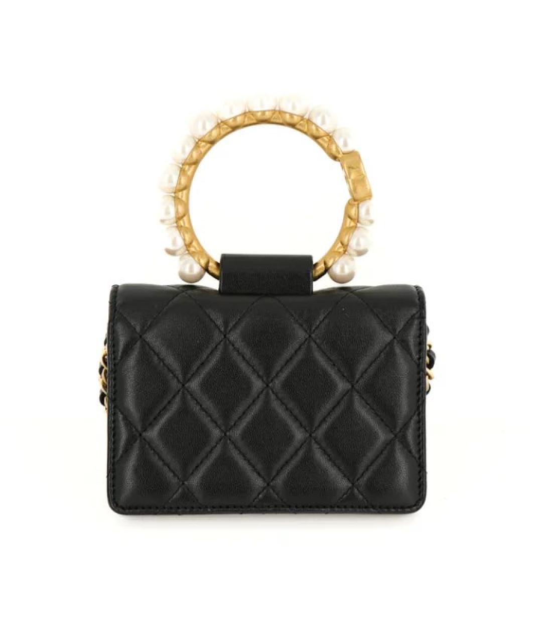 CHANEL Черная кожаная сумка через плечо, фото 3