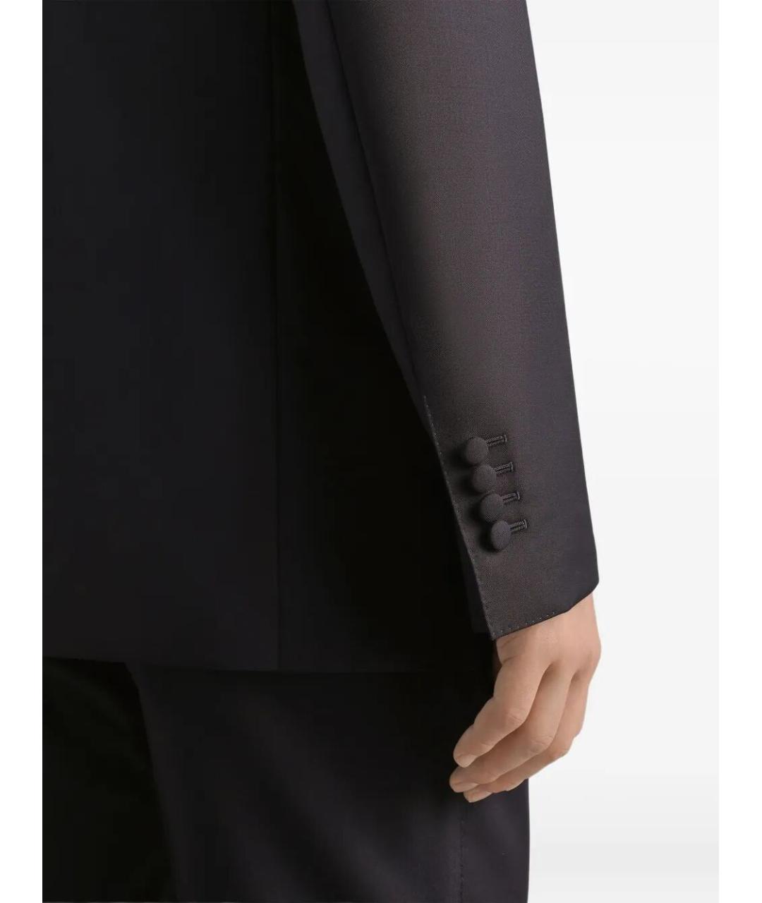 DOLCE&GABBANA Темно-синий шерстяной пиджак, фото 5