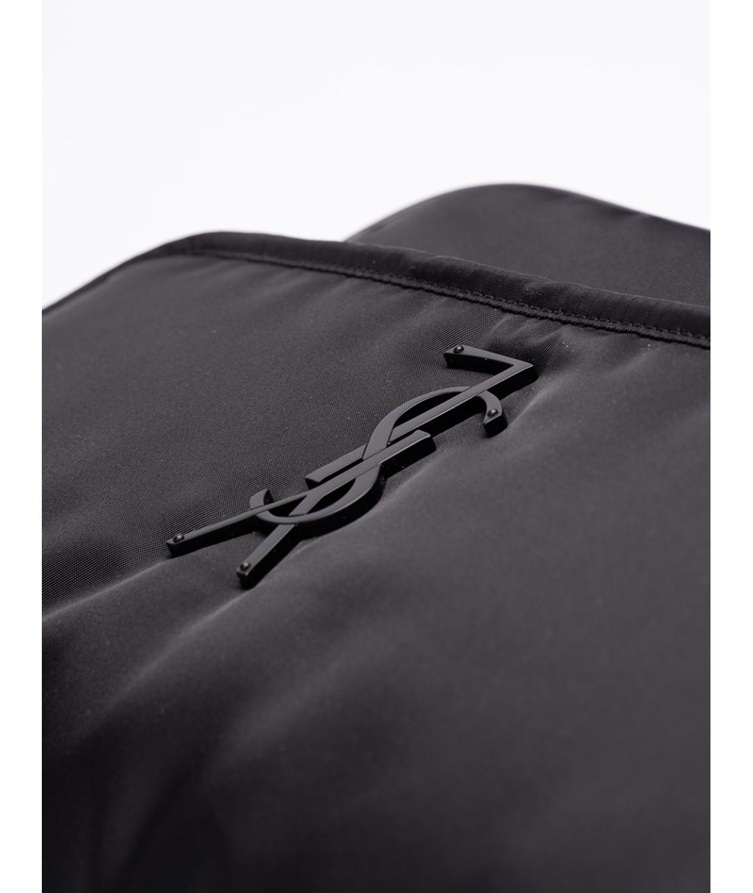 SAINT LAURENT Черная синтетическая сумка на плечо, фото 4