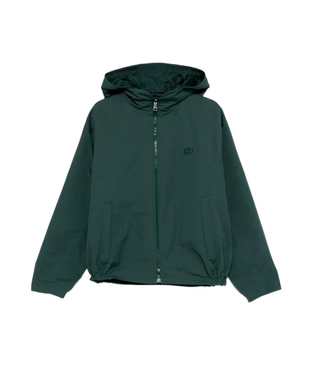 GUCCI Зеленая хлопковая куртка, фото 1