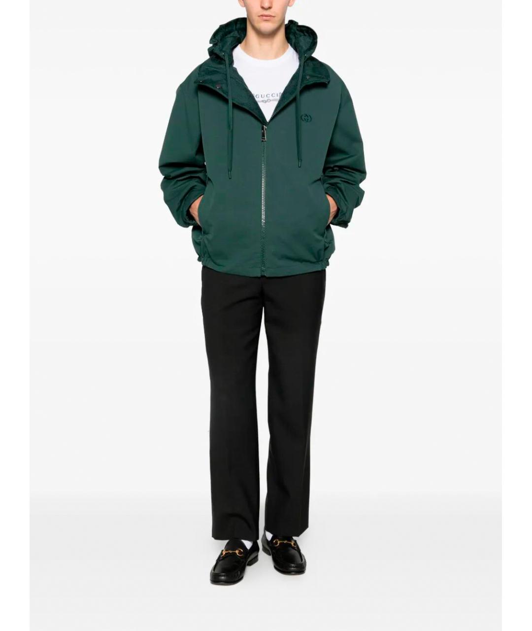GUCCI Зеленая хлопковая куртка, фото 2