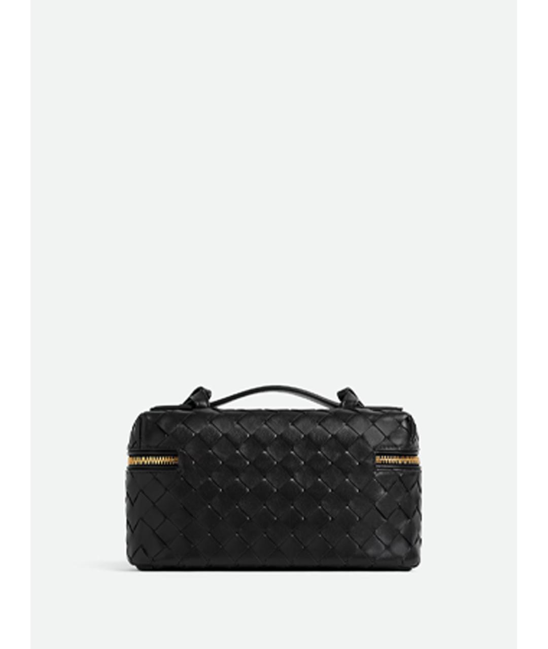 BOTTEGA VENETA Черная кожаная сумка через плечо, фото 2