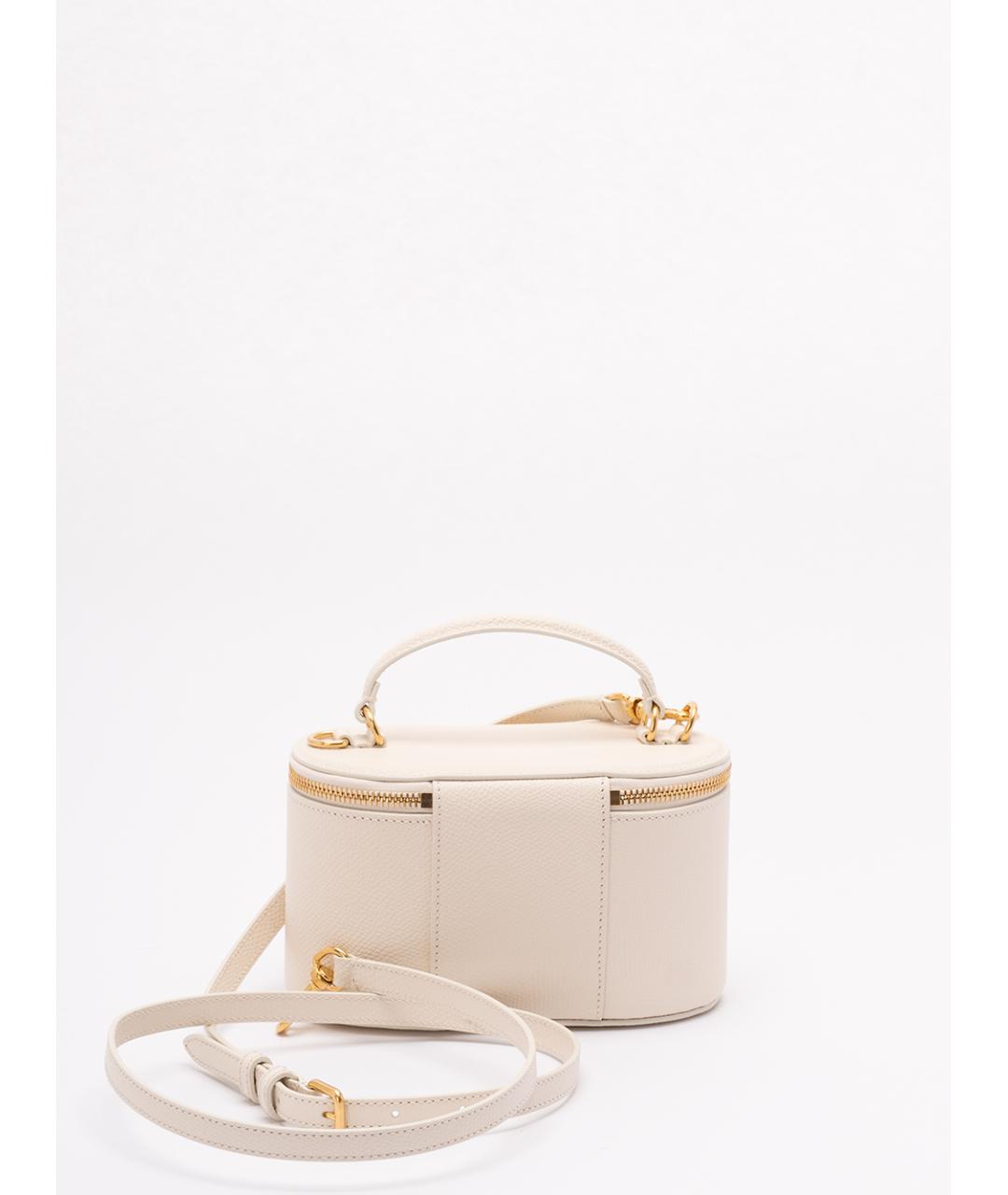VALENTINO Белая кожаная сумка с короткими ручками, фото 2