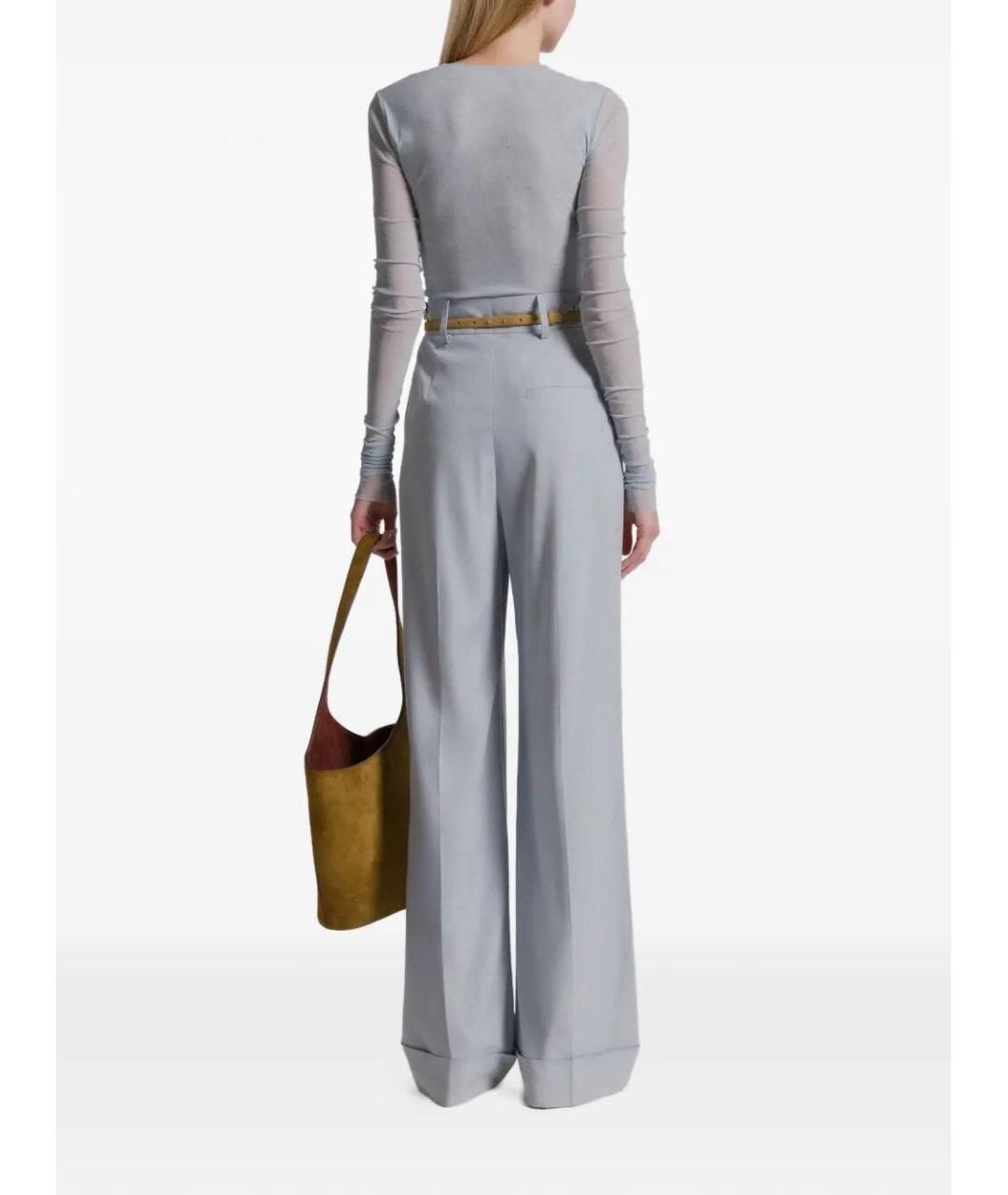 ALBERTA FERRETTI Серые вискозные брюки широкие, фото 3