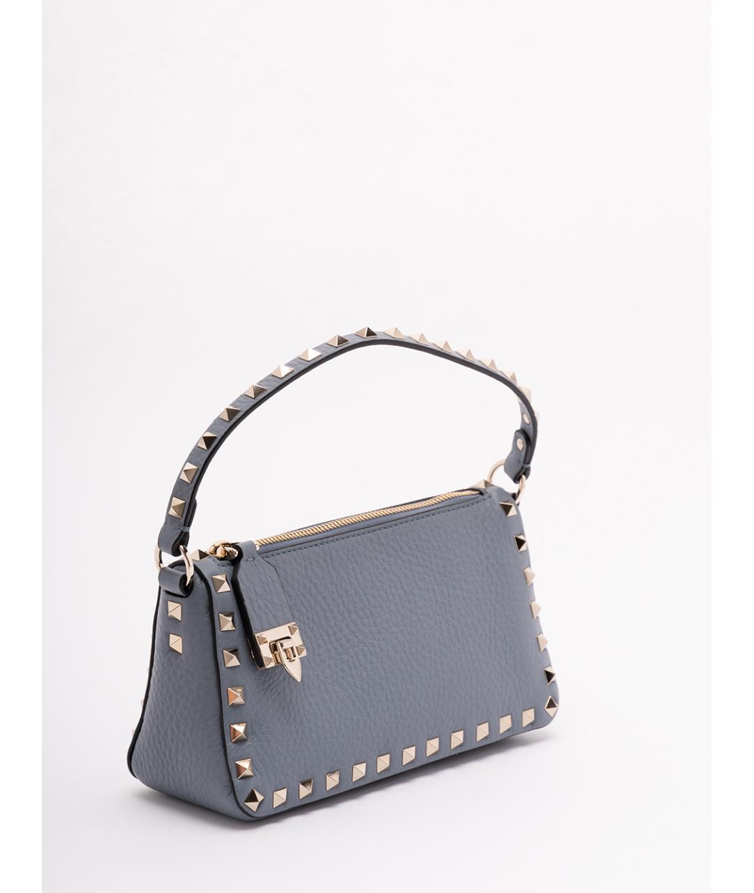 VALENTINO Серая кожаная сумка через плечо, фото 3