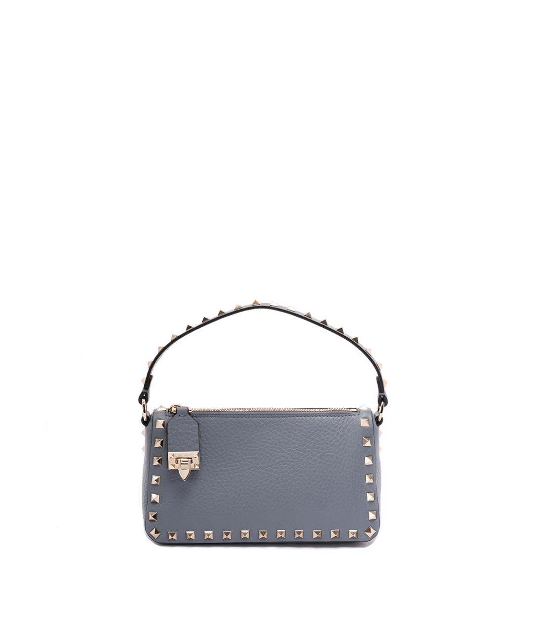 VALENTINO Серая кожаная сумка через плечо, фото 6