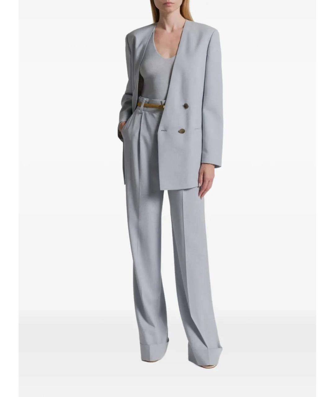 ALBERTA FERRETTI Голубой вискозный жакет/пиджак, фото 2