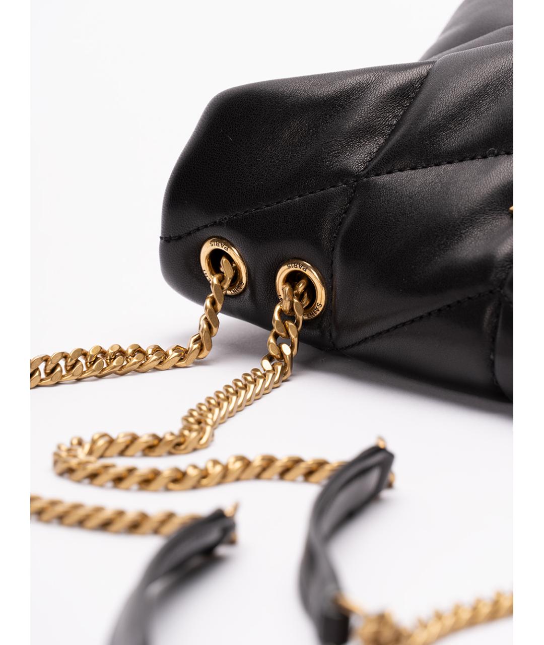 SAINT LAURENT Черная кожаная сумка через плечо, фото 4