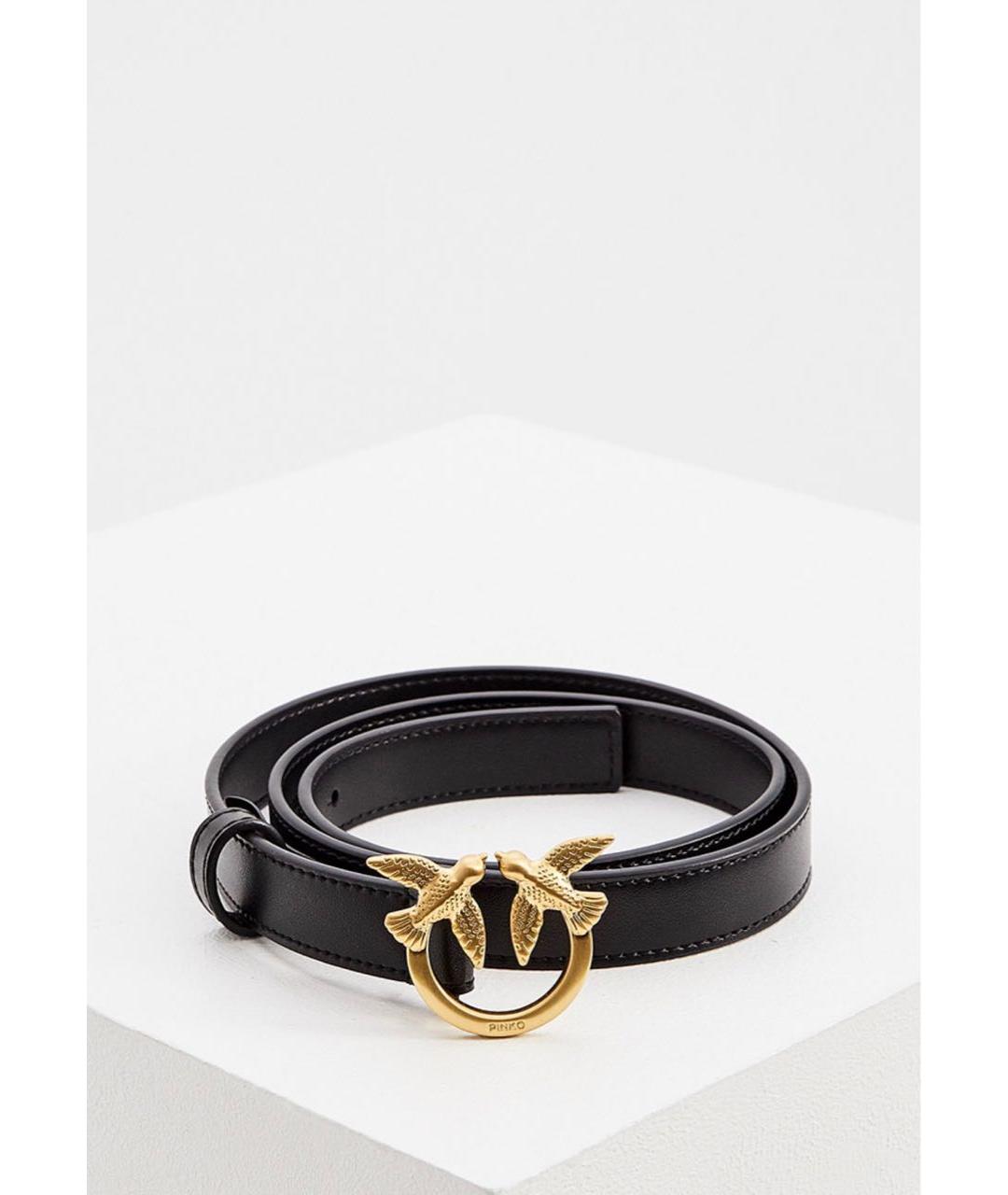 PINKO Черный кожаный ремень, фото 7