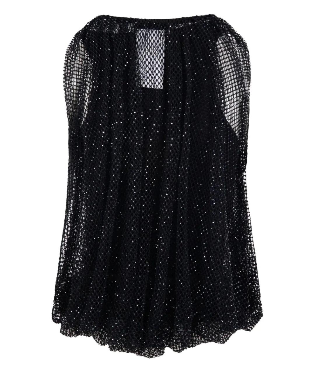 SPORTMAX Черная полиэстеровая майка, фото 2