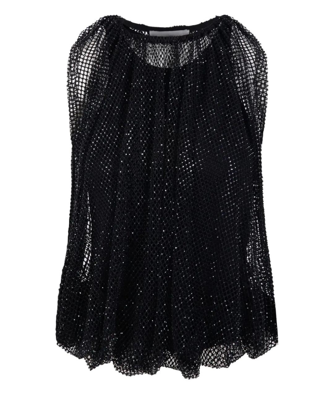 SPORTMAX Черная полиэстеровая майка, фото 1