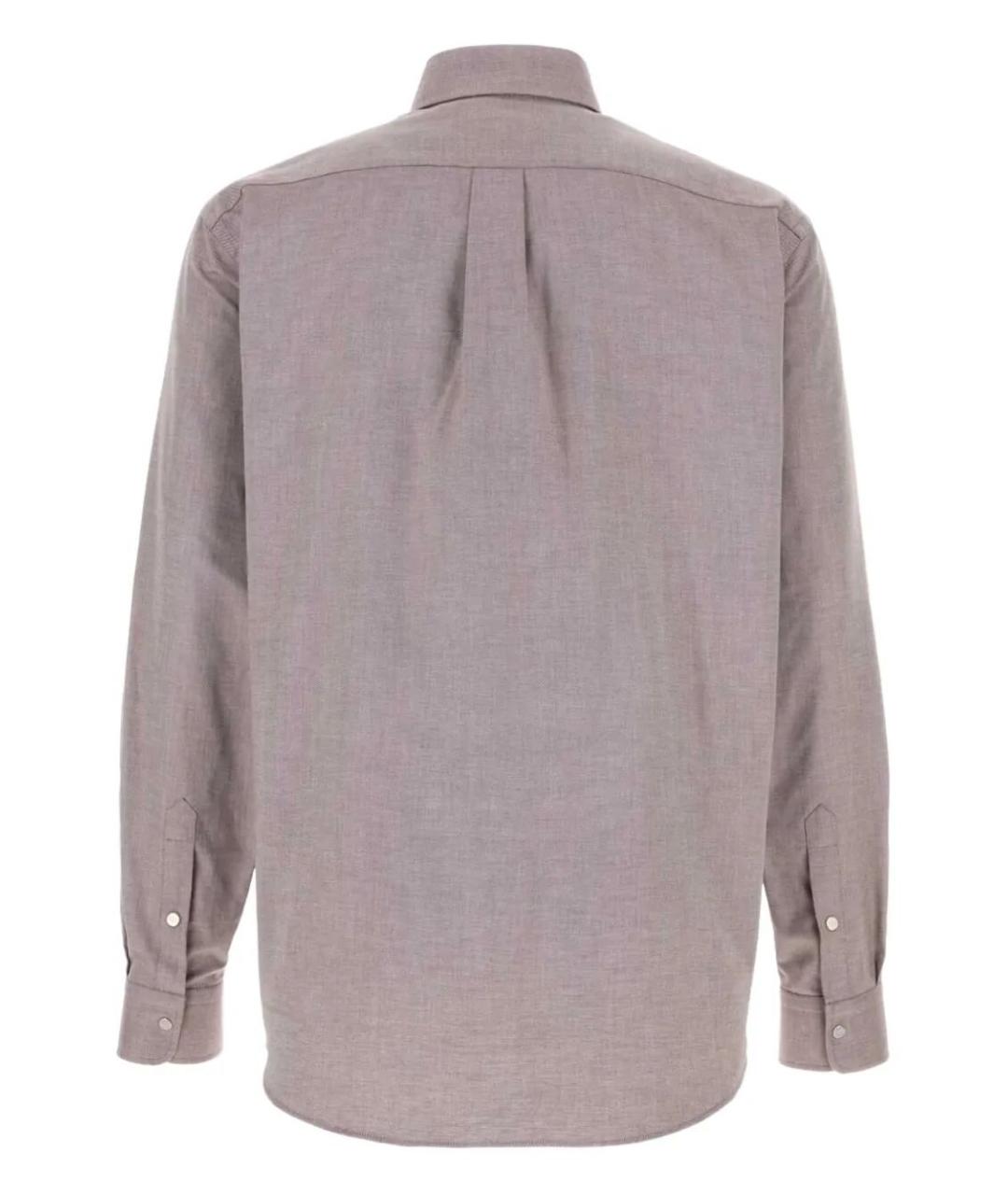 FENDI Бордовая хлопковая кэжуал рубашка, фото 2