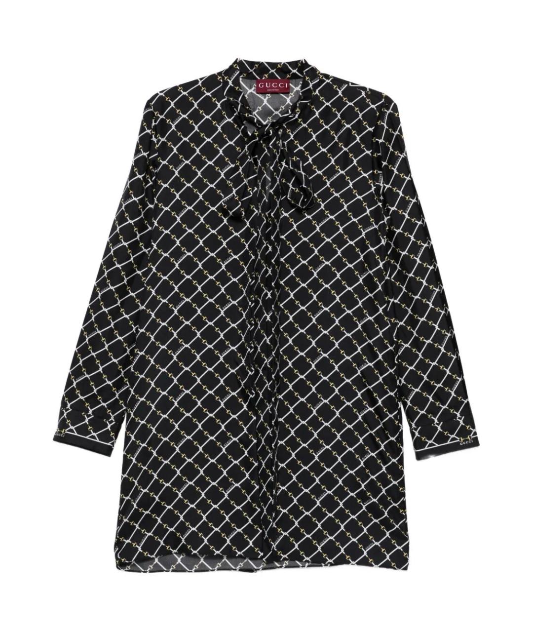 GUCCI Черное шелковое платье, фото 1